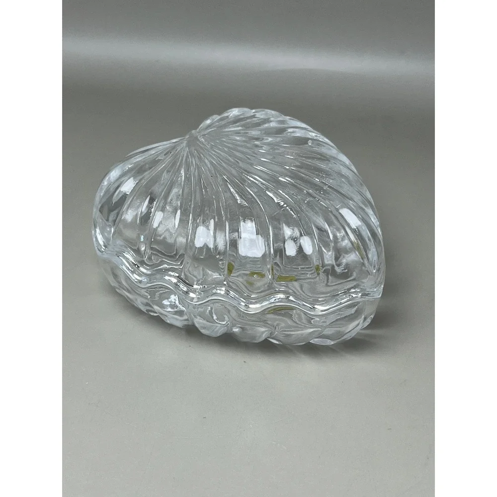 Crystal Heritage Lead Crystal Heart Shaped‎ Trinket Box Catch-All Decorative Lid